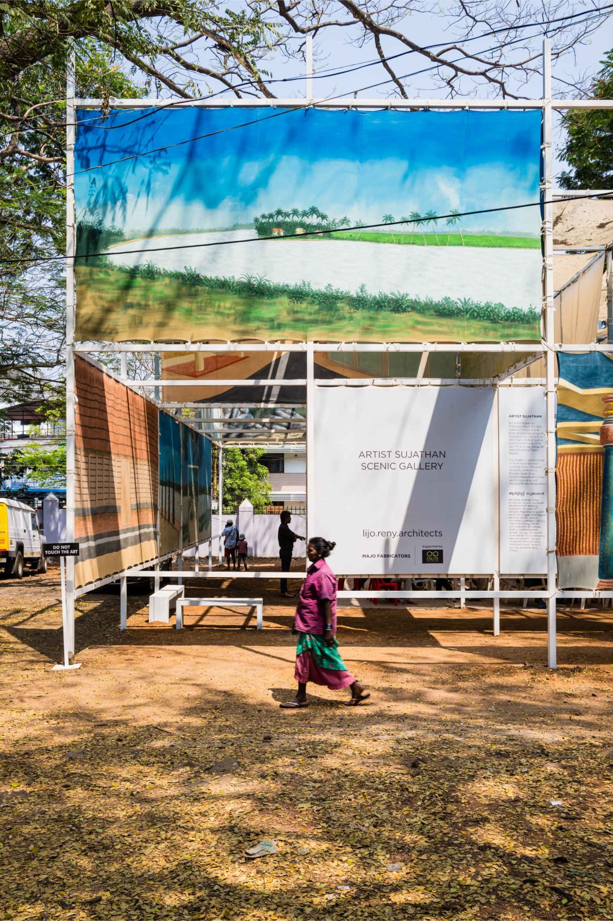 Exterior view of ITFOK (International Theatre Festival Of Kerala) by LIJO.RENY.architects