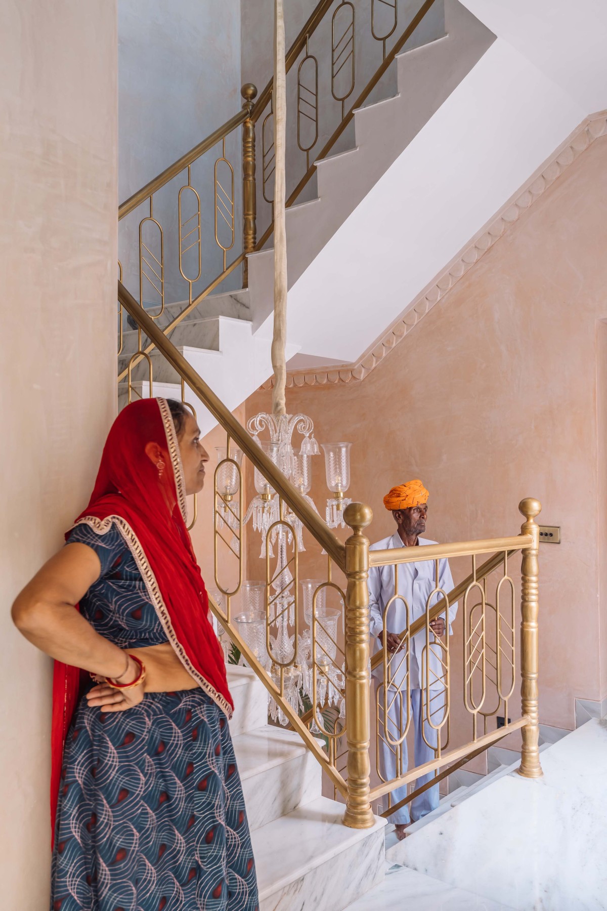 Staircase of Ratanbai Niwas by Indetales Interiors