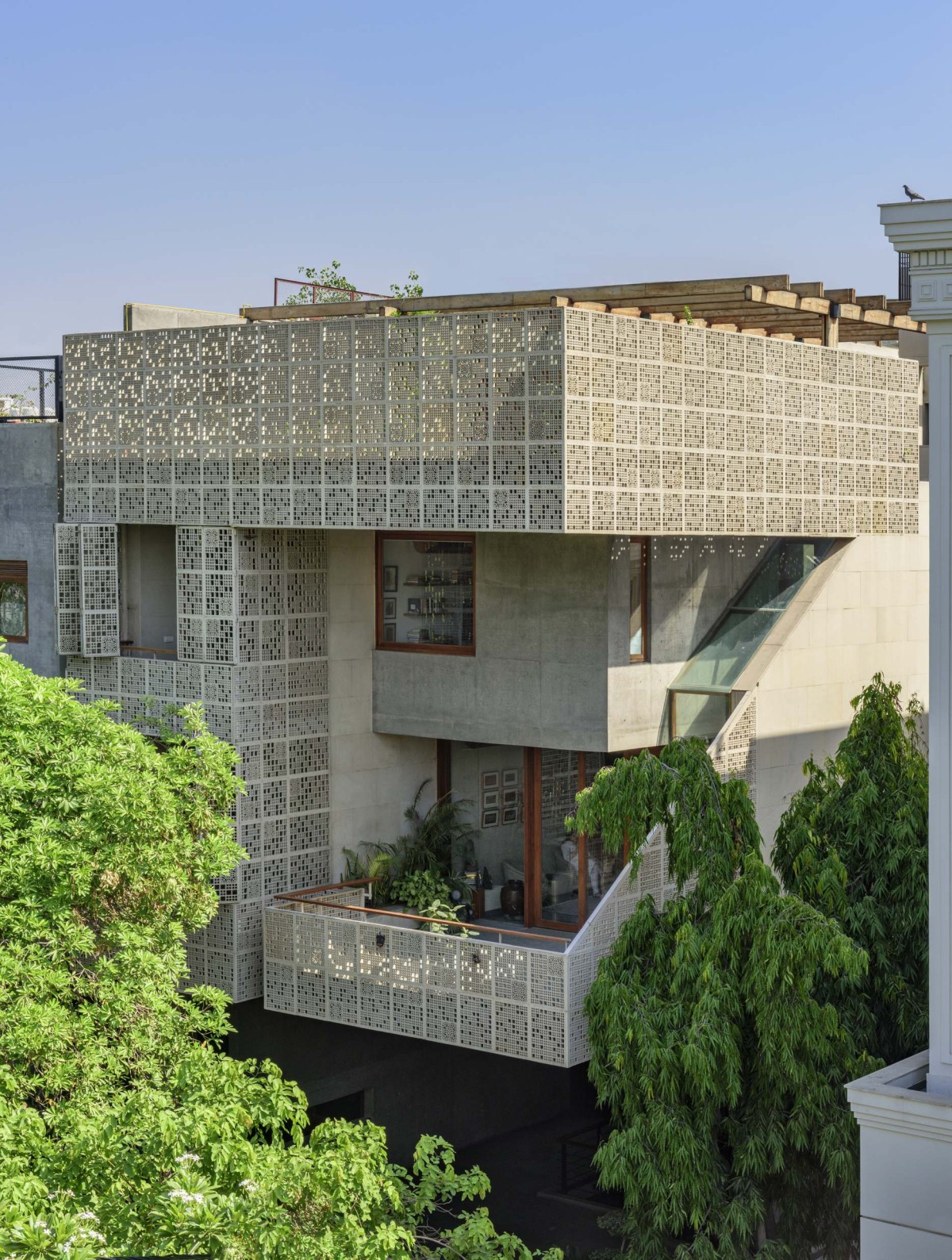 Exterior view of House of Voids by Malik Architecture