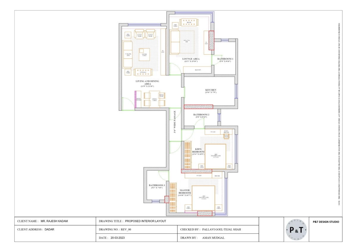 Plan of Abode 1802 by P&T Design Studio