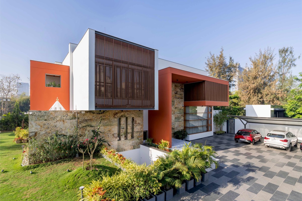 Exterior view of Sukhmangal by Hitesh Mistry & Associates