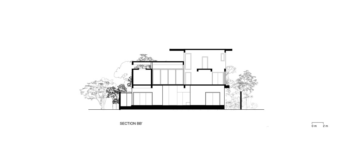 Section B of V House by moad