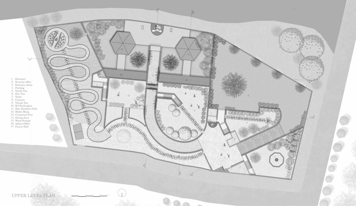 Upper Level Plan of Udan Crematorium by d6thD Design Studio