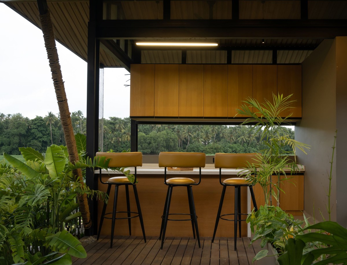 Bar area of Monsoon In Farm House by i2a Architects Studio