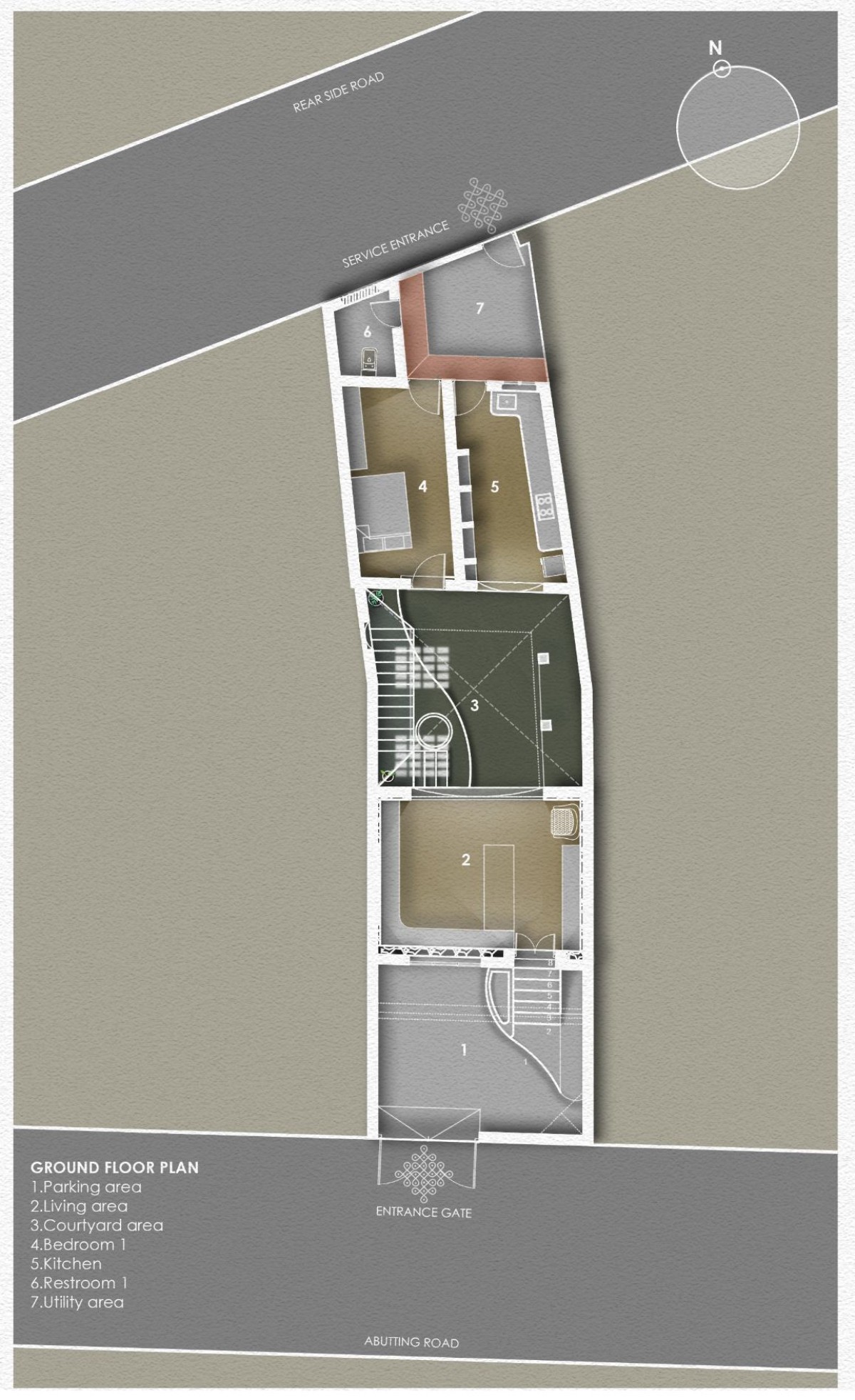 Ground Floor Plan of The Red Fort by Onebulb Architecture