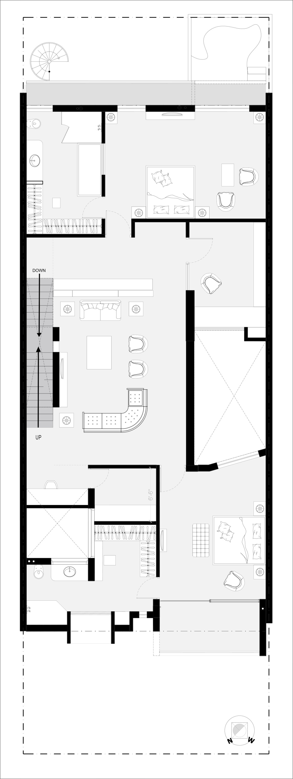 First floor plan of The Framed House by ForumAdvaita