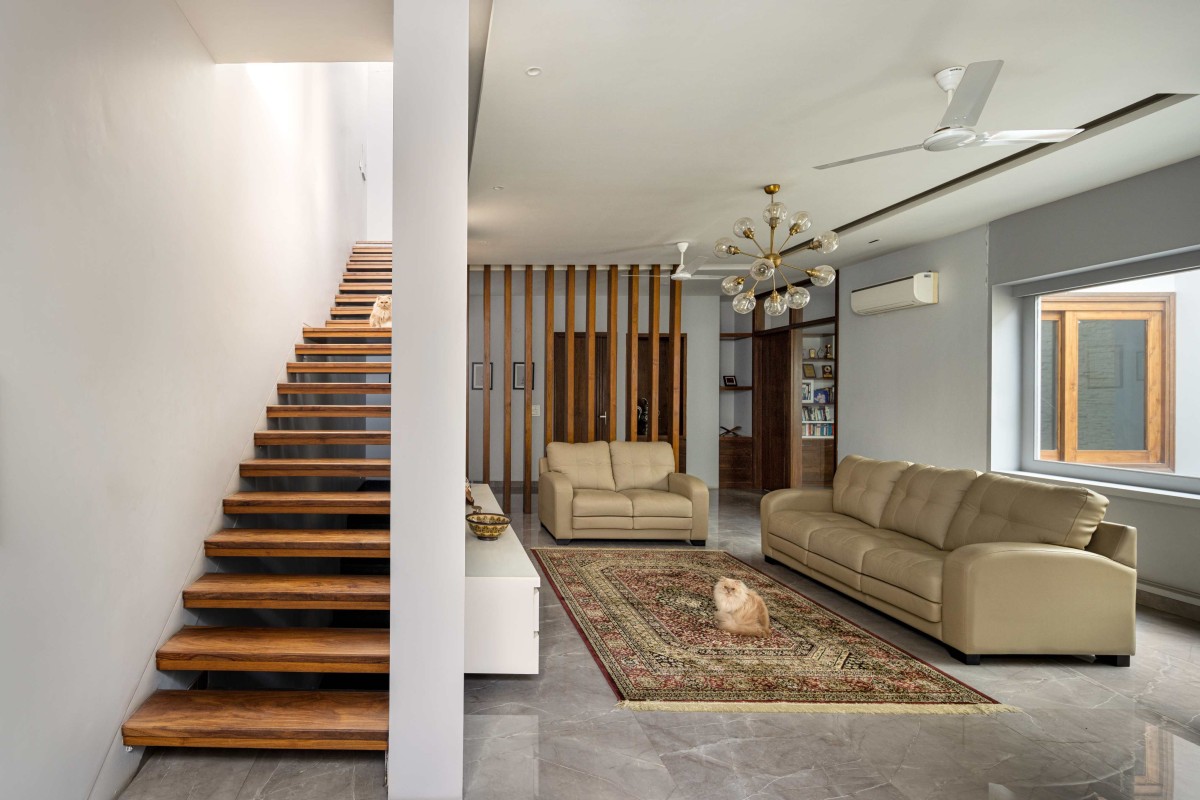 Wooden Staircase of The Framed House by ForumAdvaita