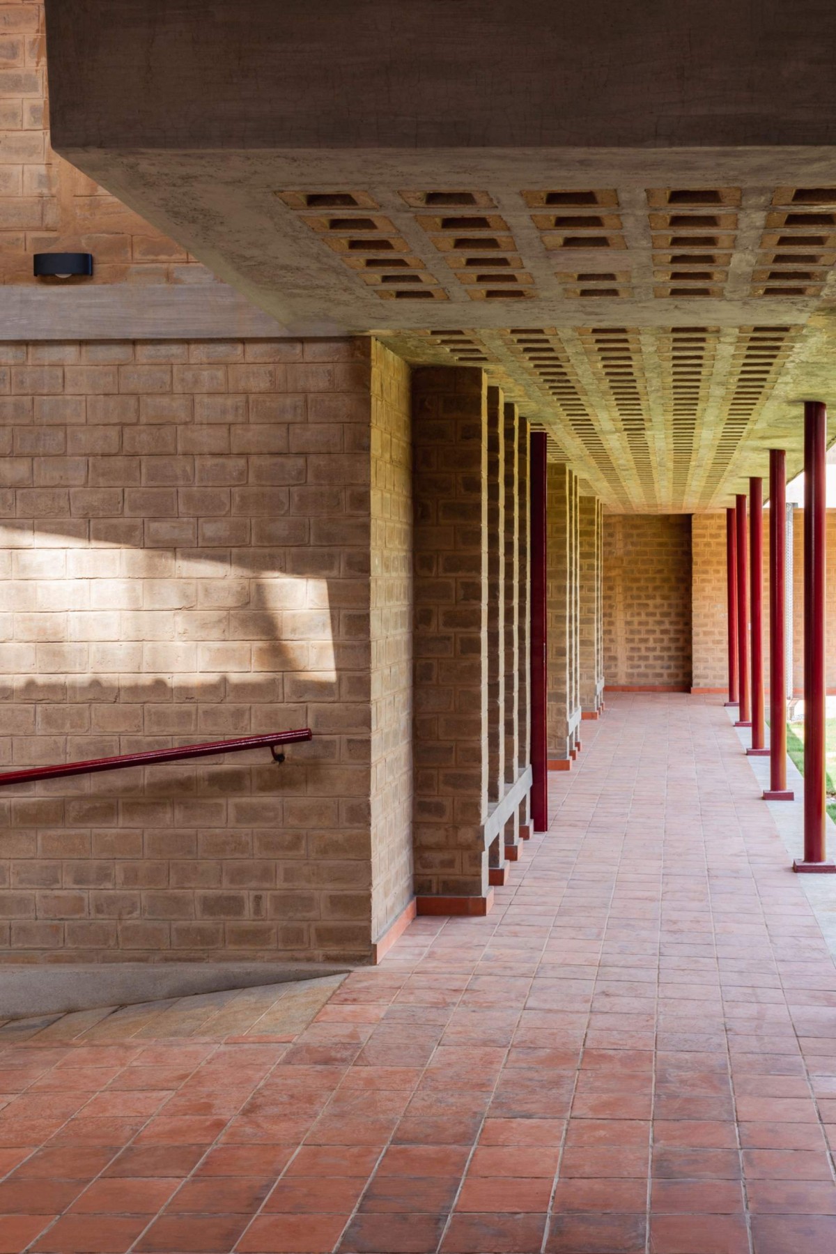 Corridor of Organic Research & Training Centre by Sejpal & Raje Architects