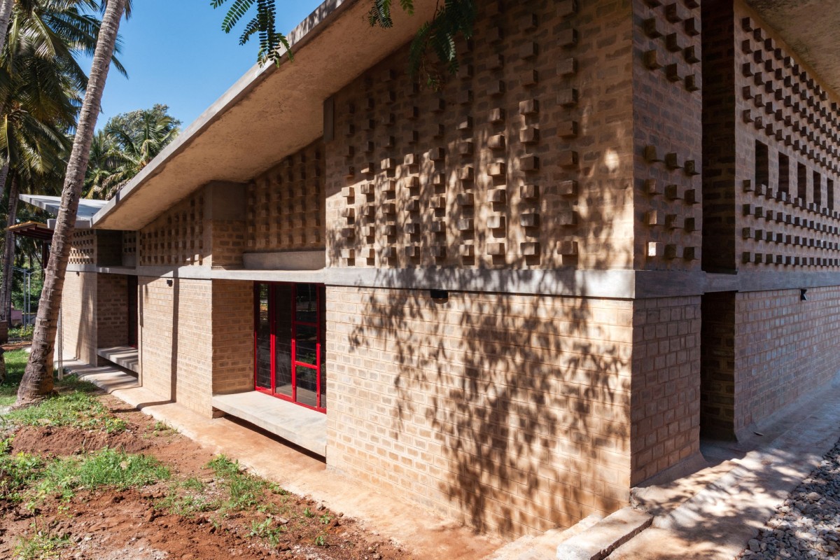 Exterior view of Organic Research & Training Centre by Sejpal & Raje Architects