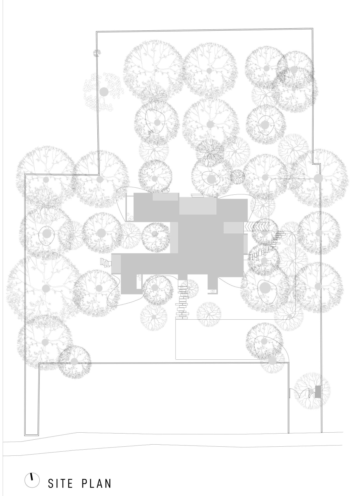 Site Plan of House of Mango Shadows by Design i.O Architects