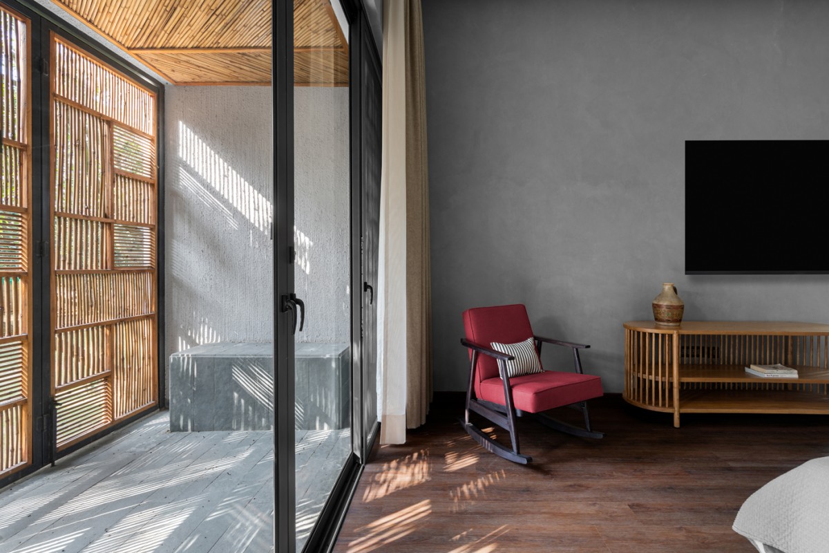 Bedroom of House of Mango Shadows by Design i.O Architects