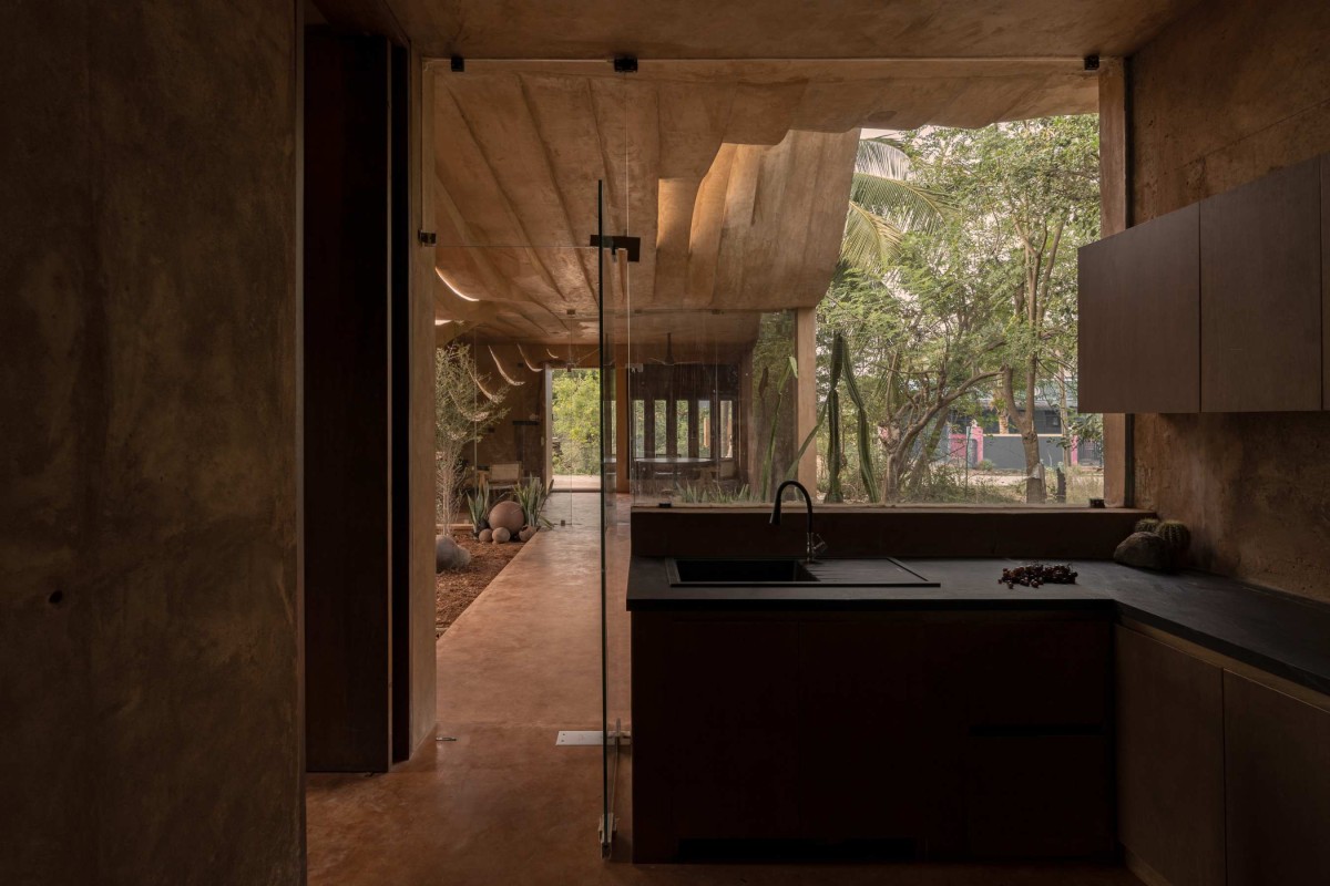 View from kitchen of Vaazh by Vy Architecture Studio