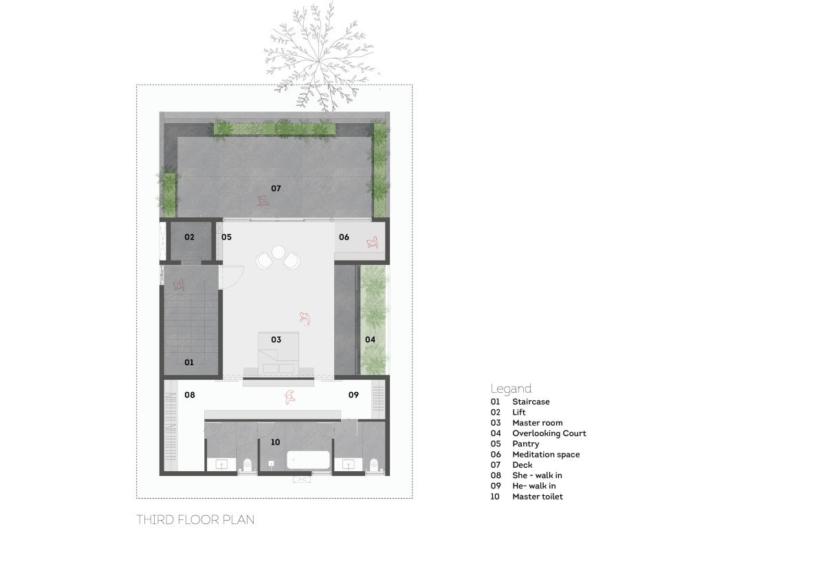 Third floor plan of Aniketana by Kasa Design Collective