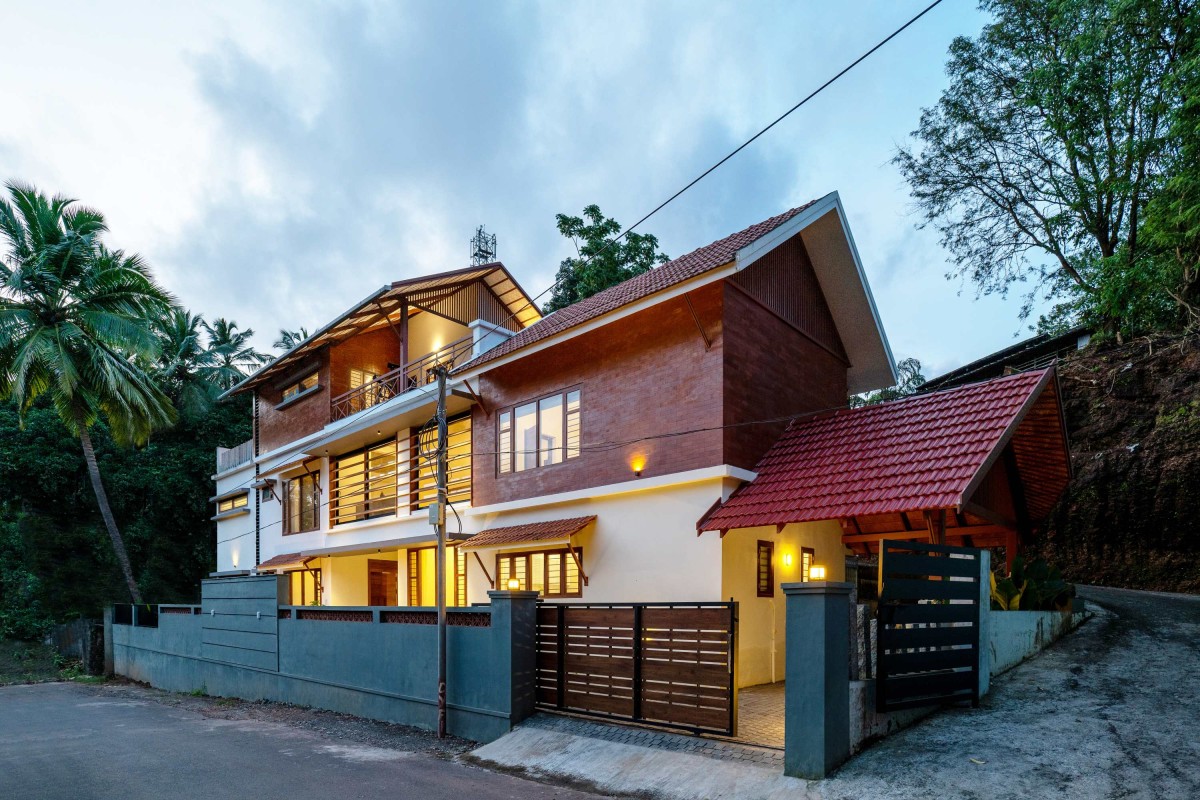 Dusk light exterior view of Home on a line by Nestcraft Architecture