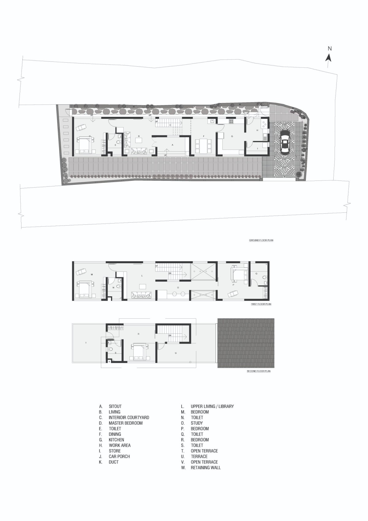 Plan of Home on a line by Nestcraft Architecture