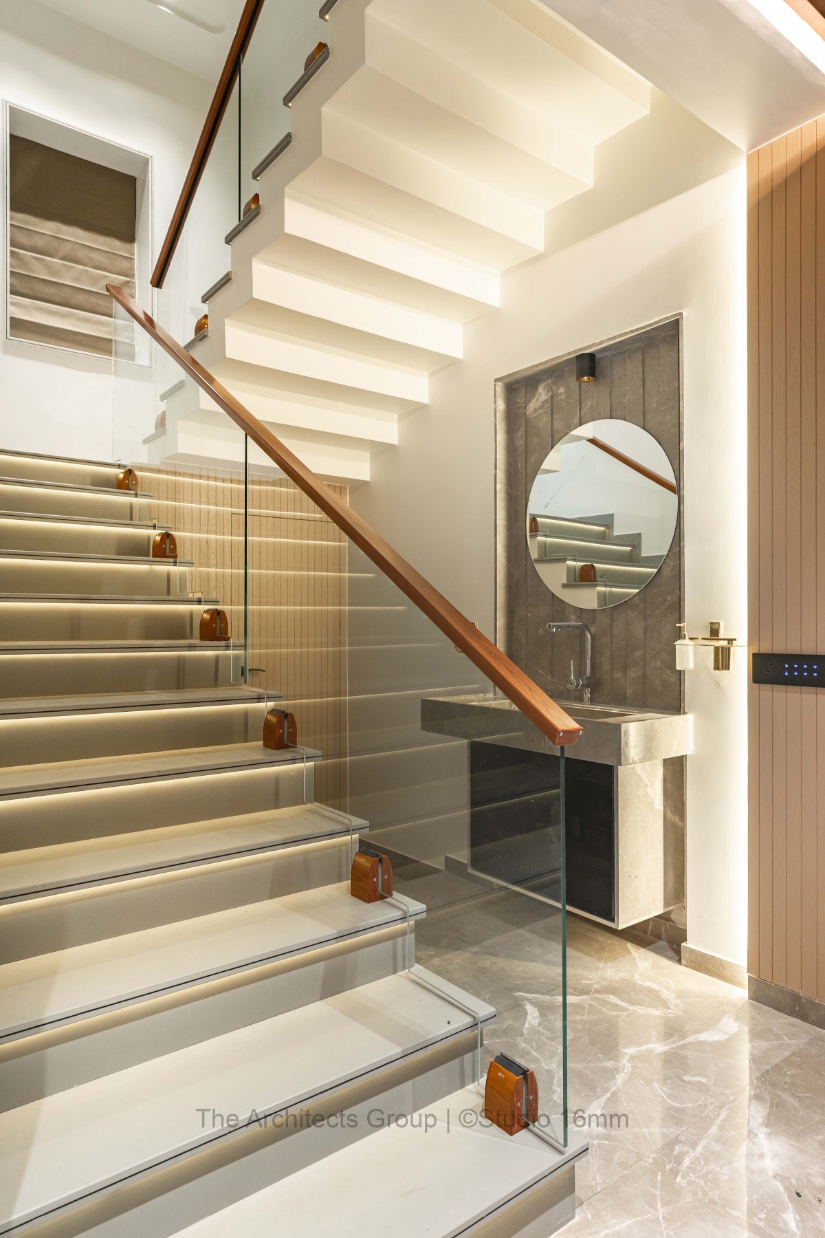 Staircase of Prasad by Mauliv Patel Architects