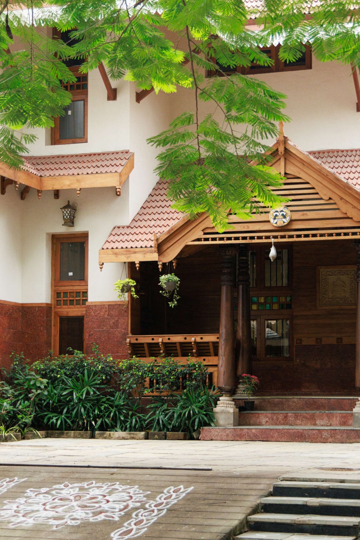 Porch of Shankar Residence by Brick and Stone