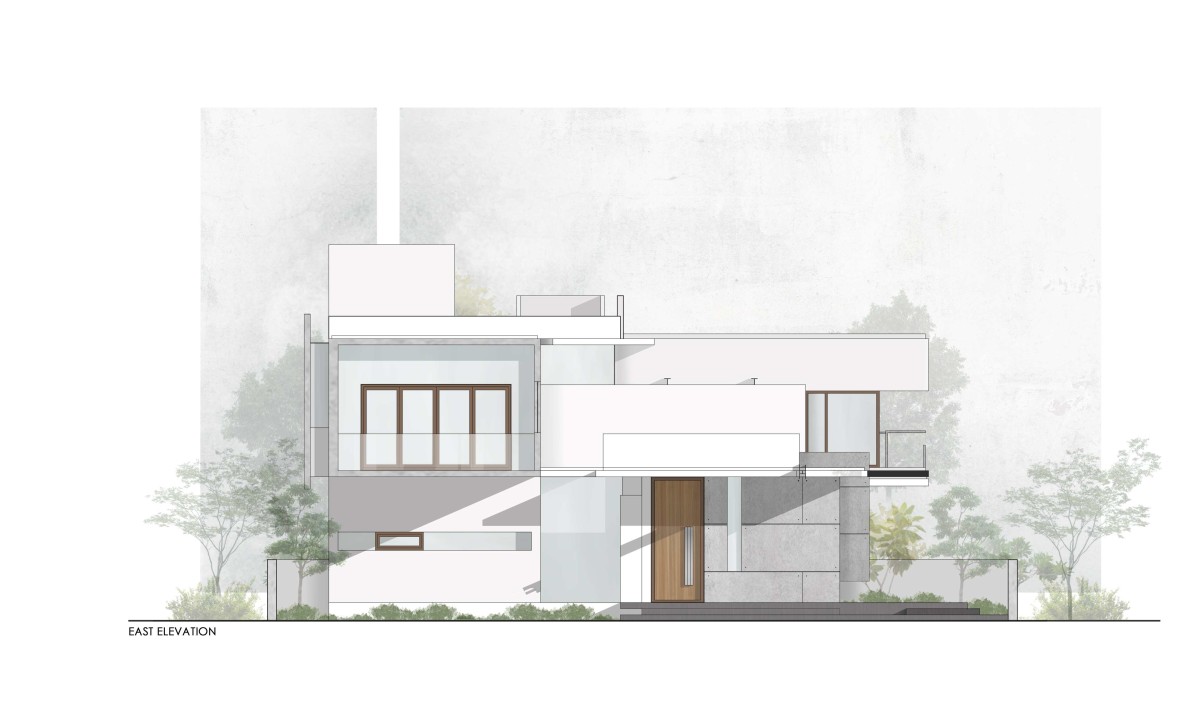 East Elevation of The Quarry House by Crest Architects