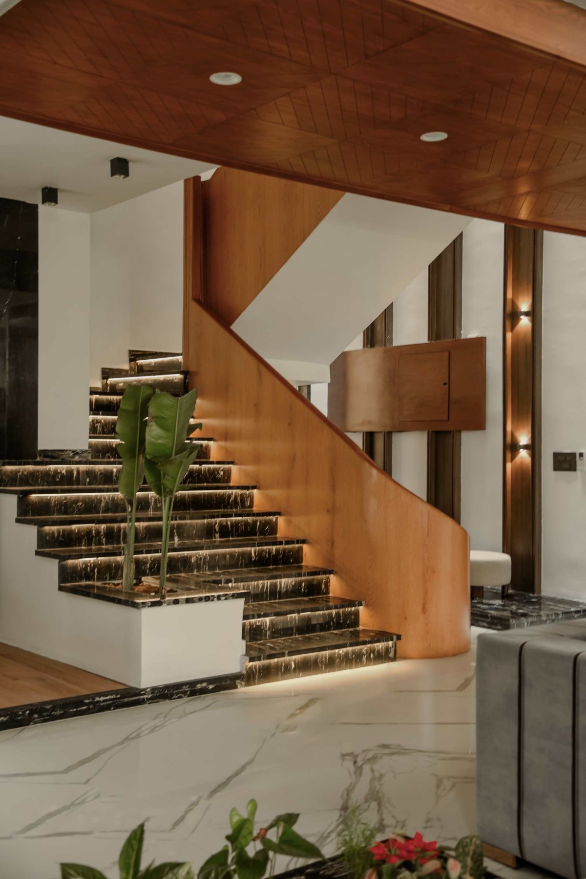 Staircase of A Harmonious Haven by AVAI Studio