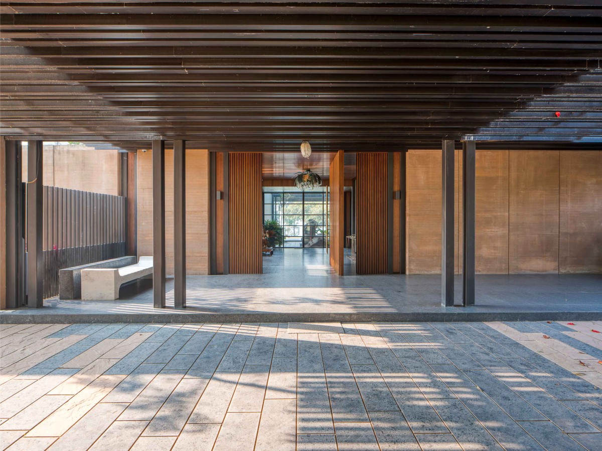 Entrance Porch of Lake Shore House by SPASM Design Architects