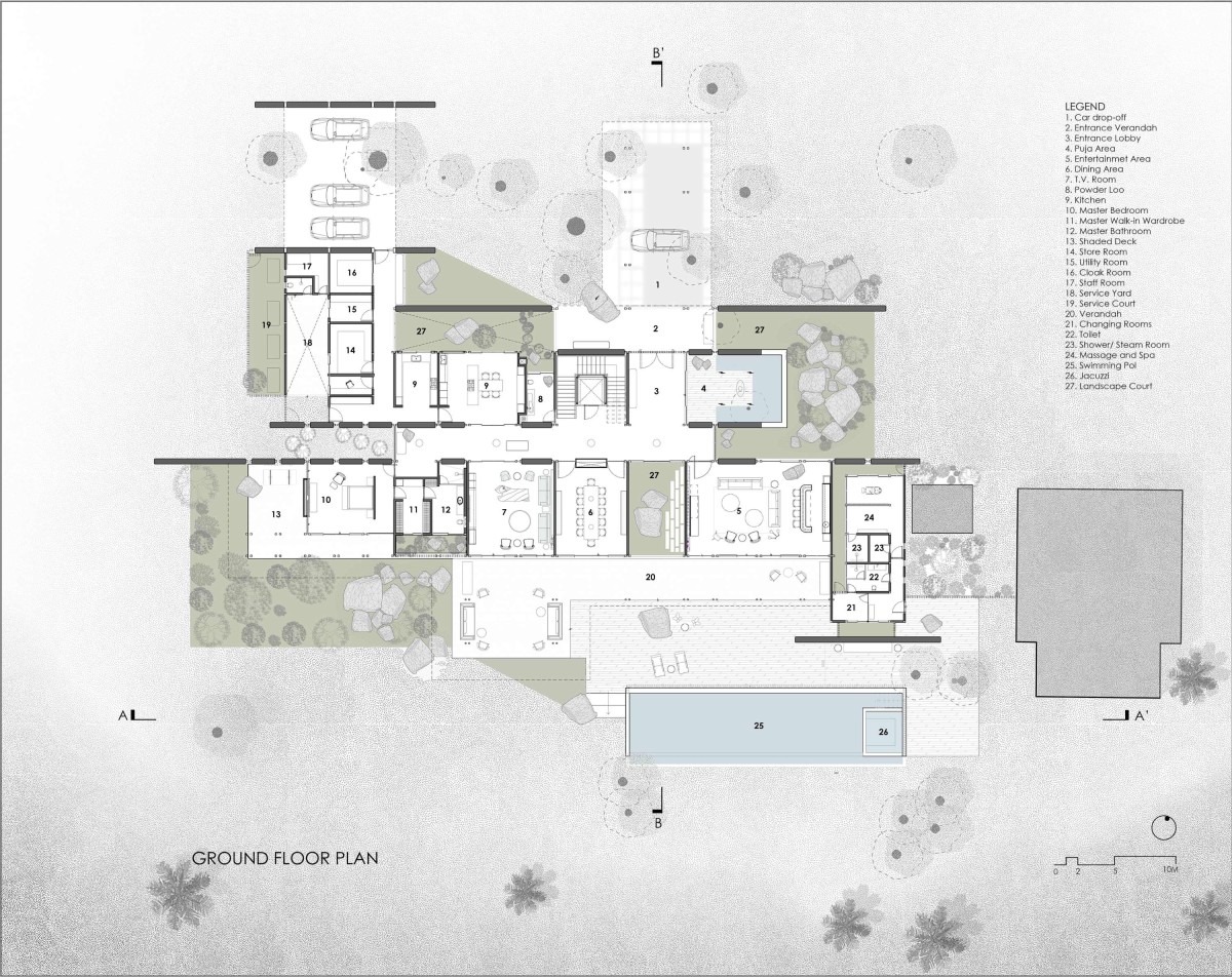 Plan 01 of Lake Shore House by SPASM Design Architects