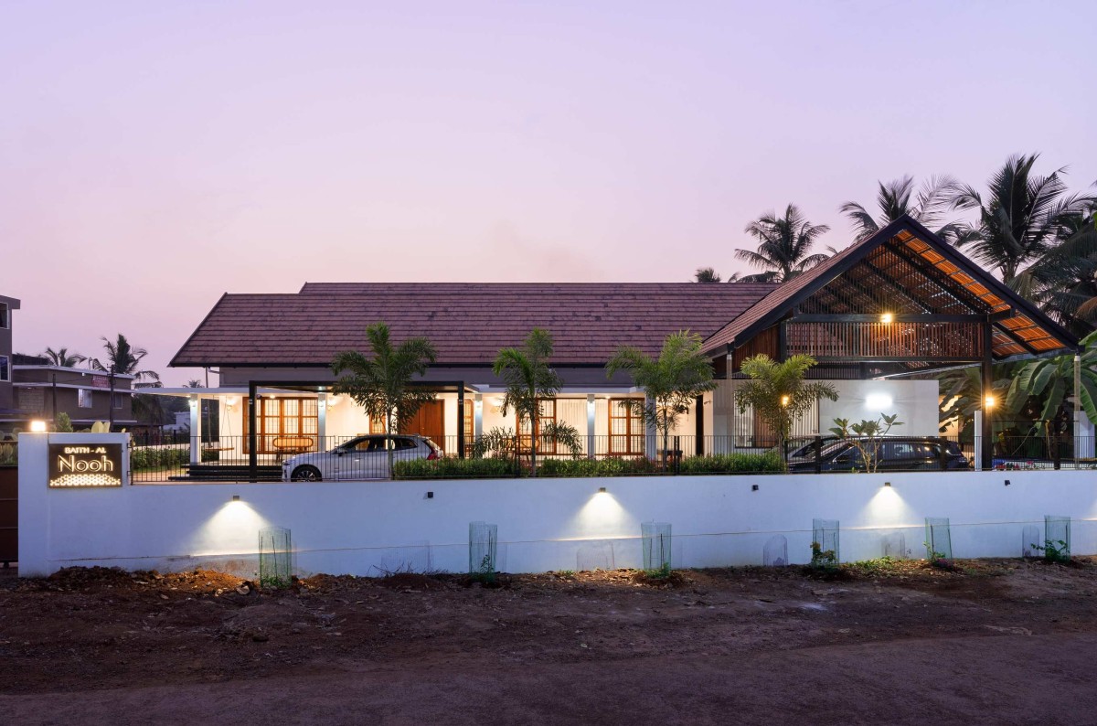 Dusk light exterior view of Nooh by Beyond Senses