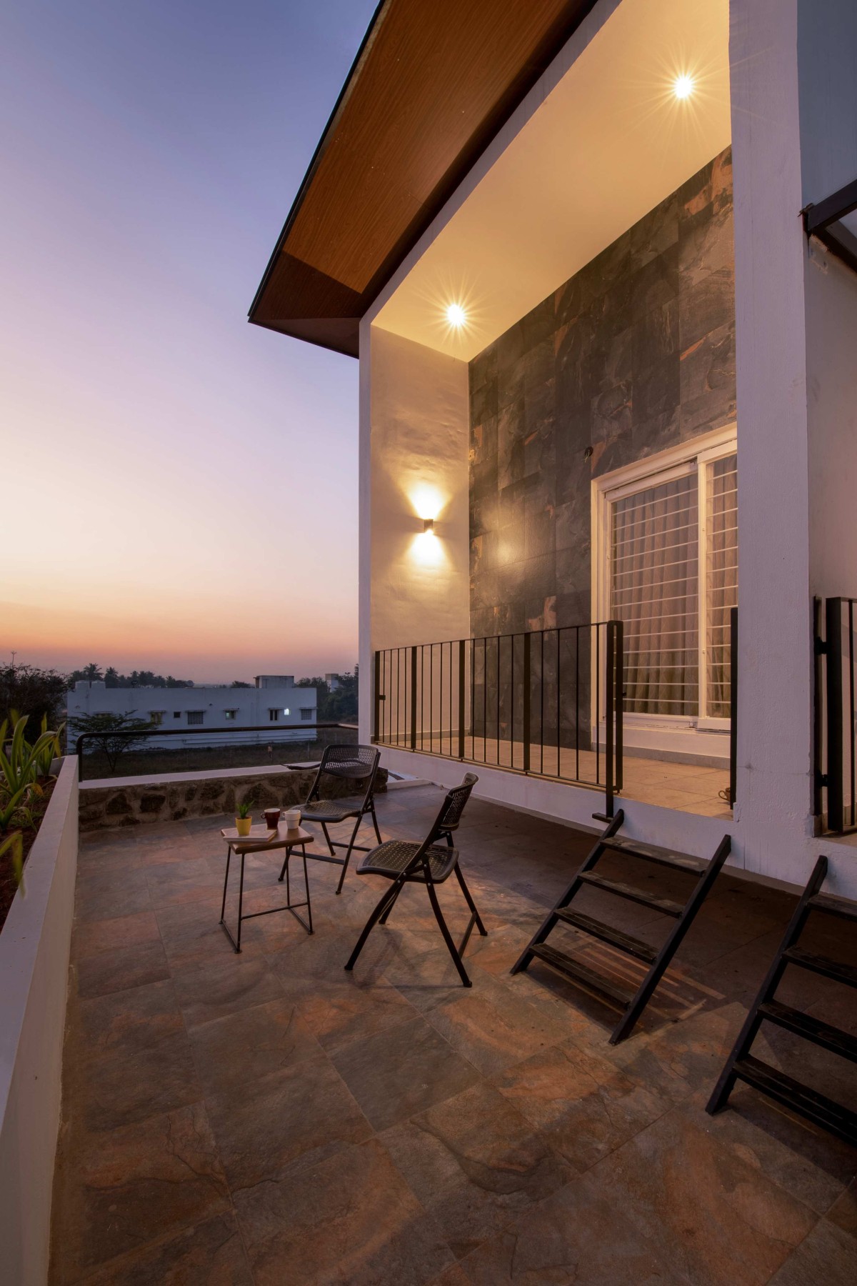 Front Balcony View of Neem House by Hashone Design Studio