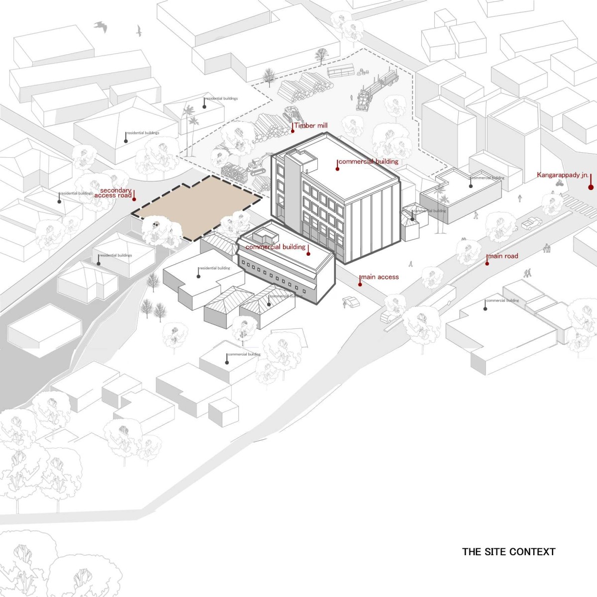 Site Plan of Peringattil Veedu by Studio Homosapiens