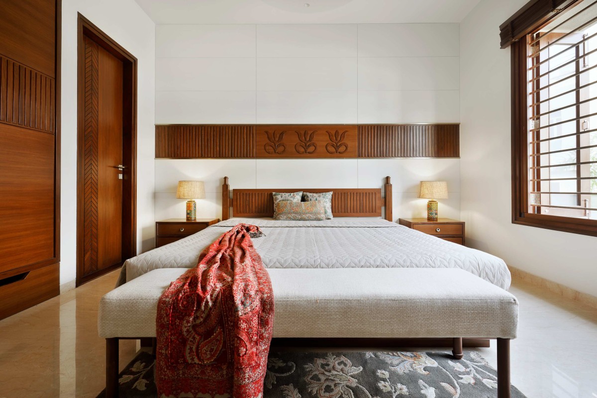 Parent's Bedroom of The Shah House by Jihan Associates