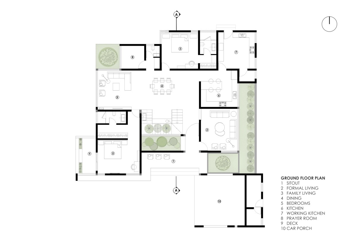 Ground Floor Plan of Manahil by Cognition Design Studio