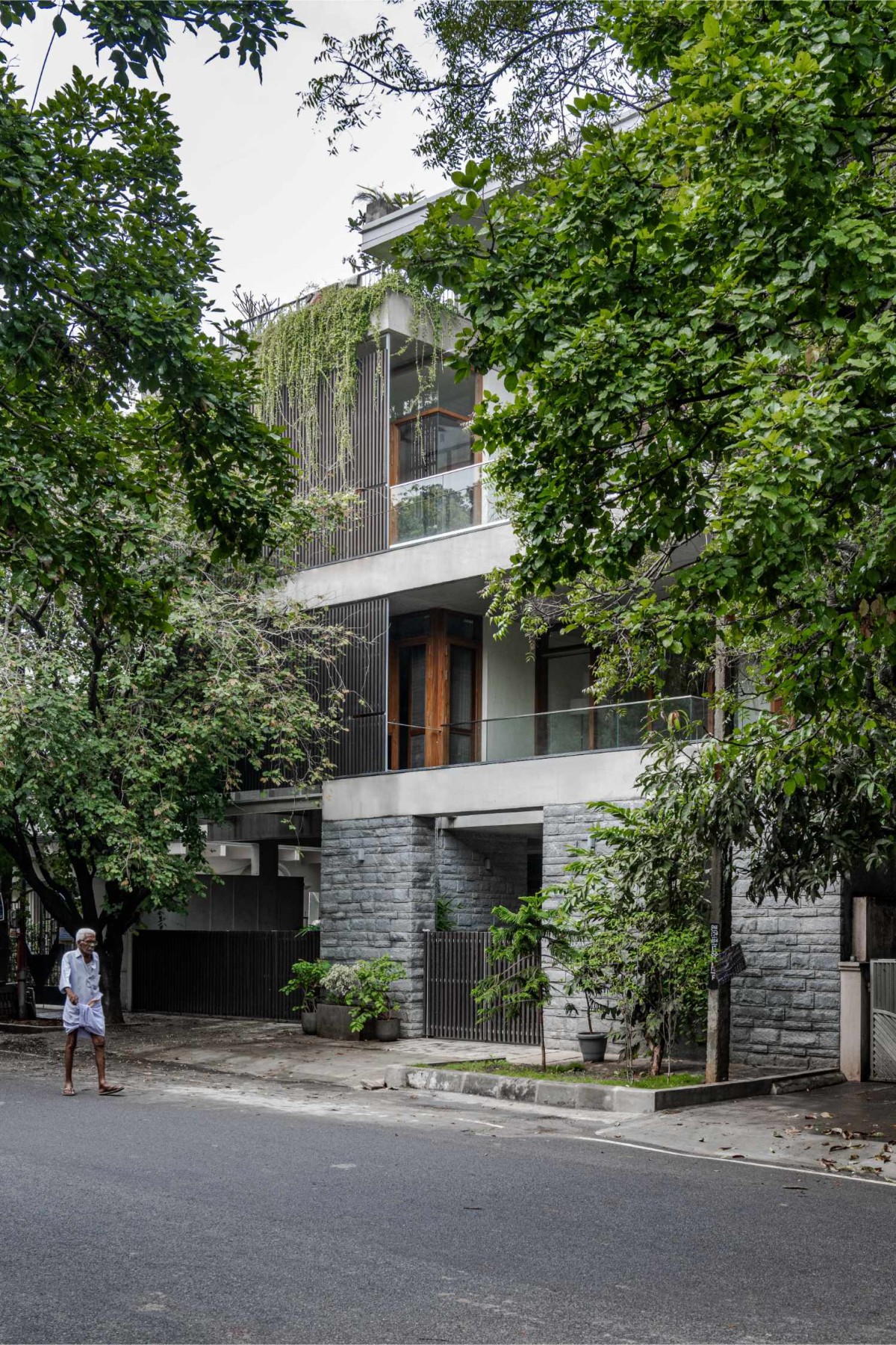 Exterior view of Houses by a park by Studio Motley