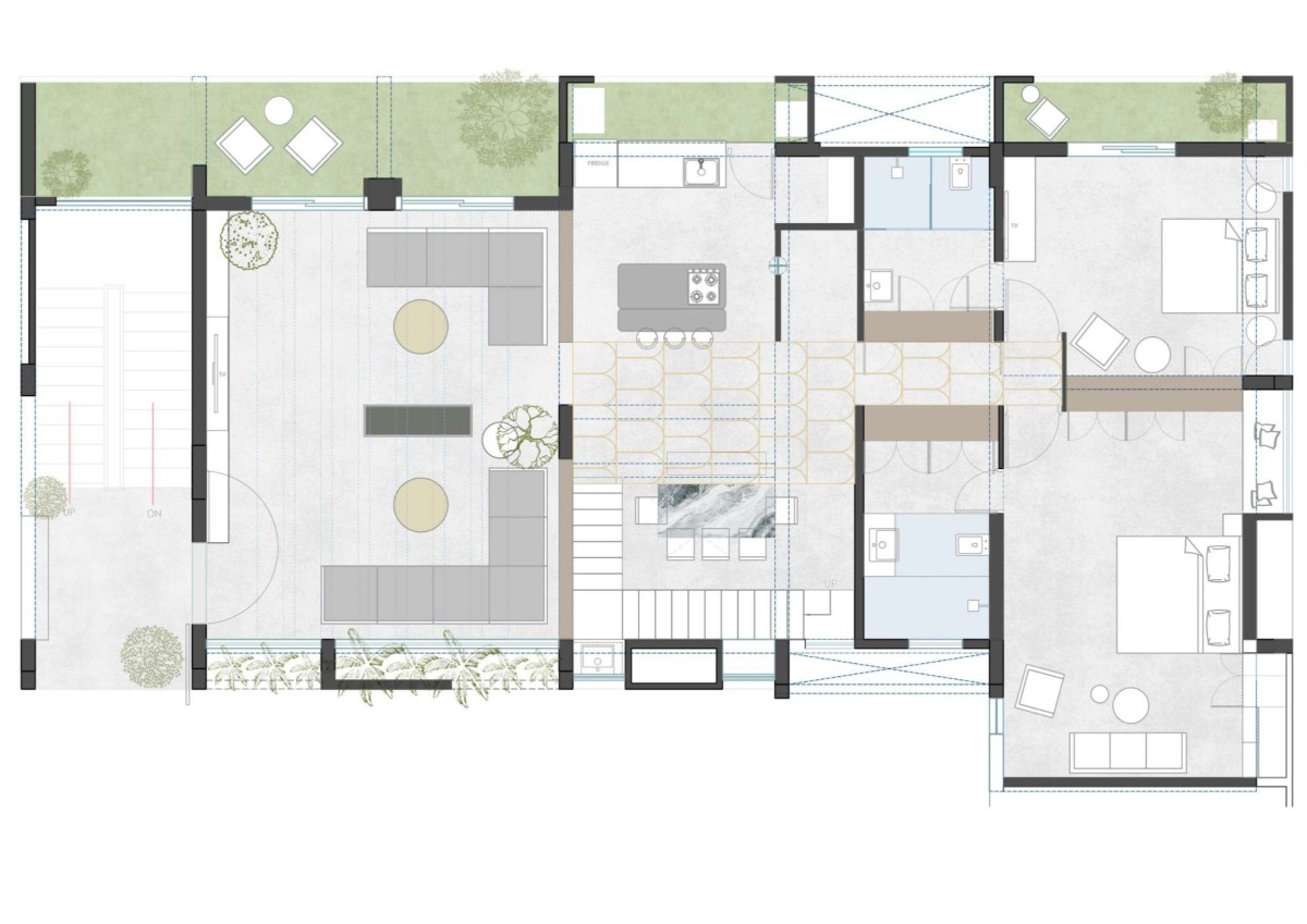 Plan 1 of The Arched Penthouse by The Design Alley