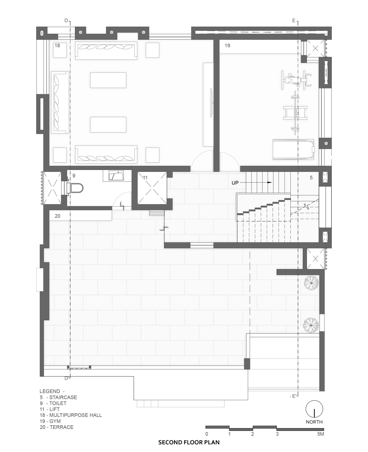 Second Floor Plan of A piece of Sky by Sparc Design