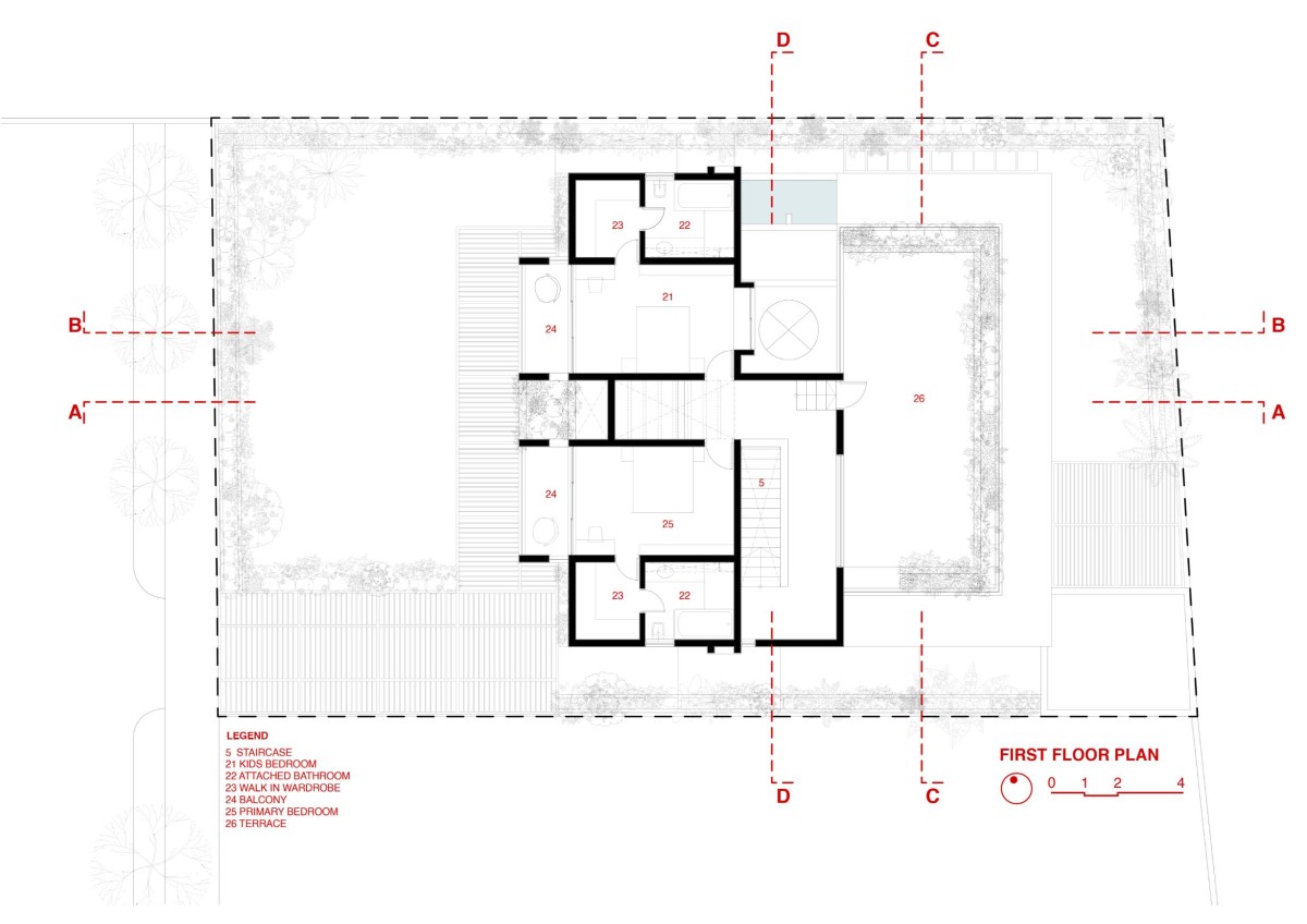 First Floor Plan of Samam House by ma+rs