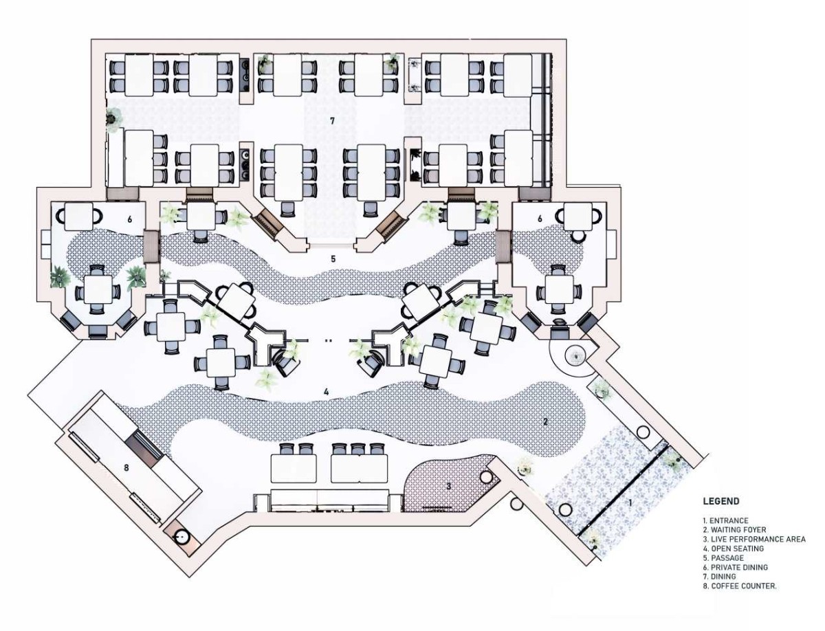 Plan of Verandah of Aayadi Architects LLP