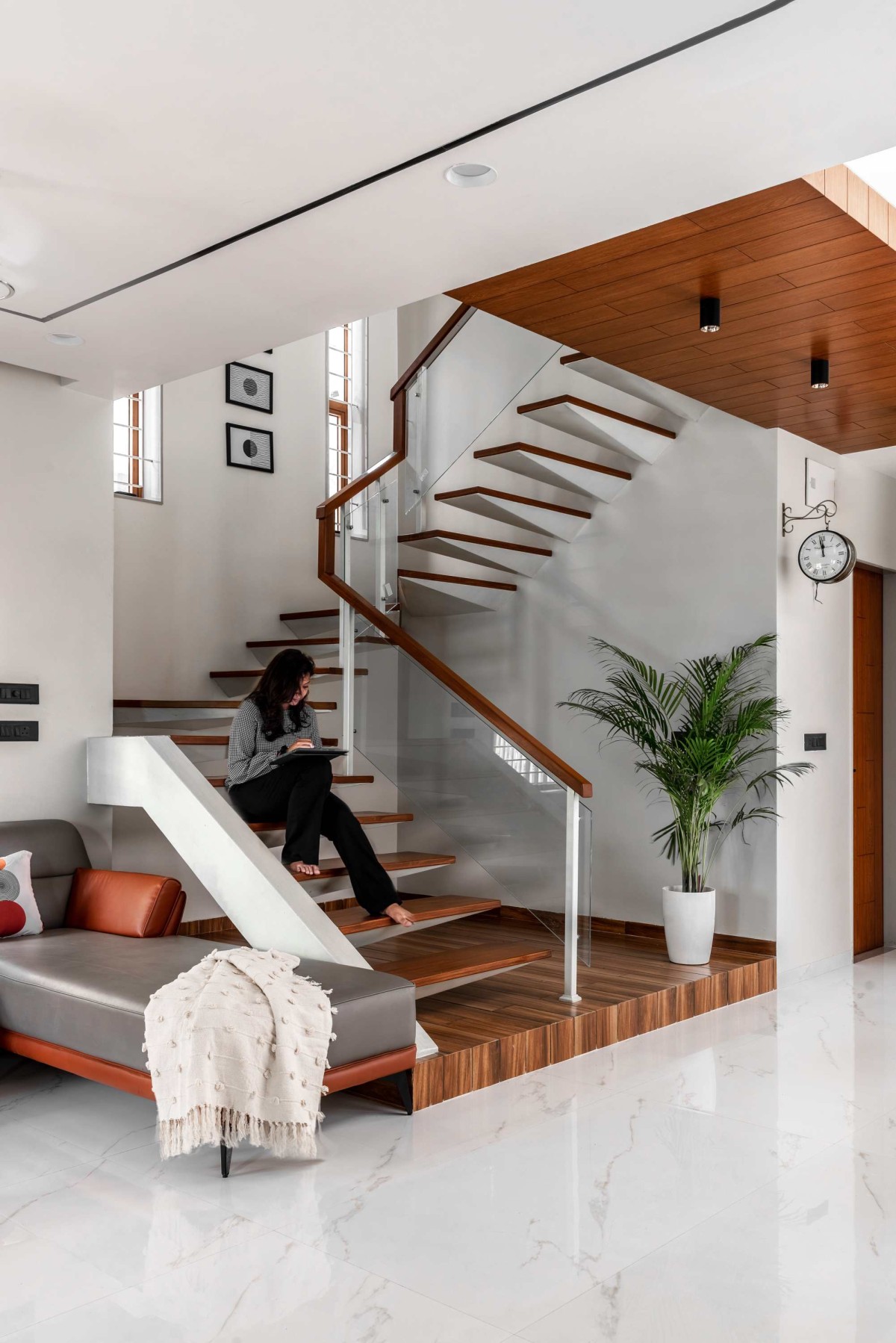 Staircase of Vadgama’s Residence by J Architects