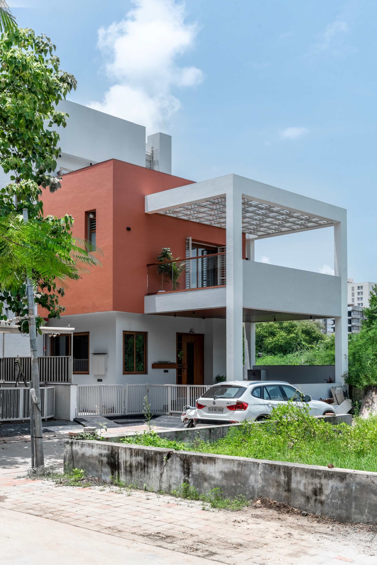 Exterior view of Vadgama’s Residence by J Architects