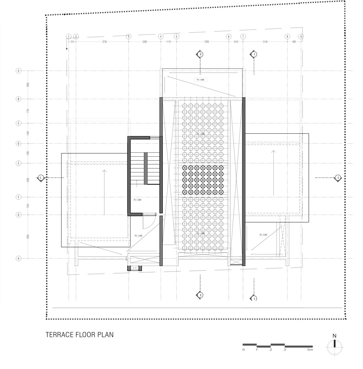 Terrace Floor Plan of An Earthy Affair by Collage Architecture Studio