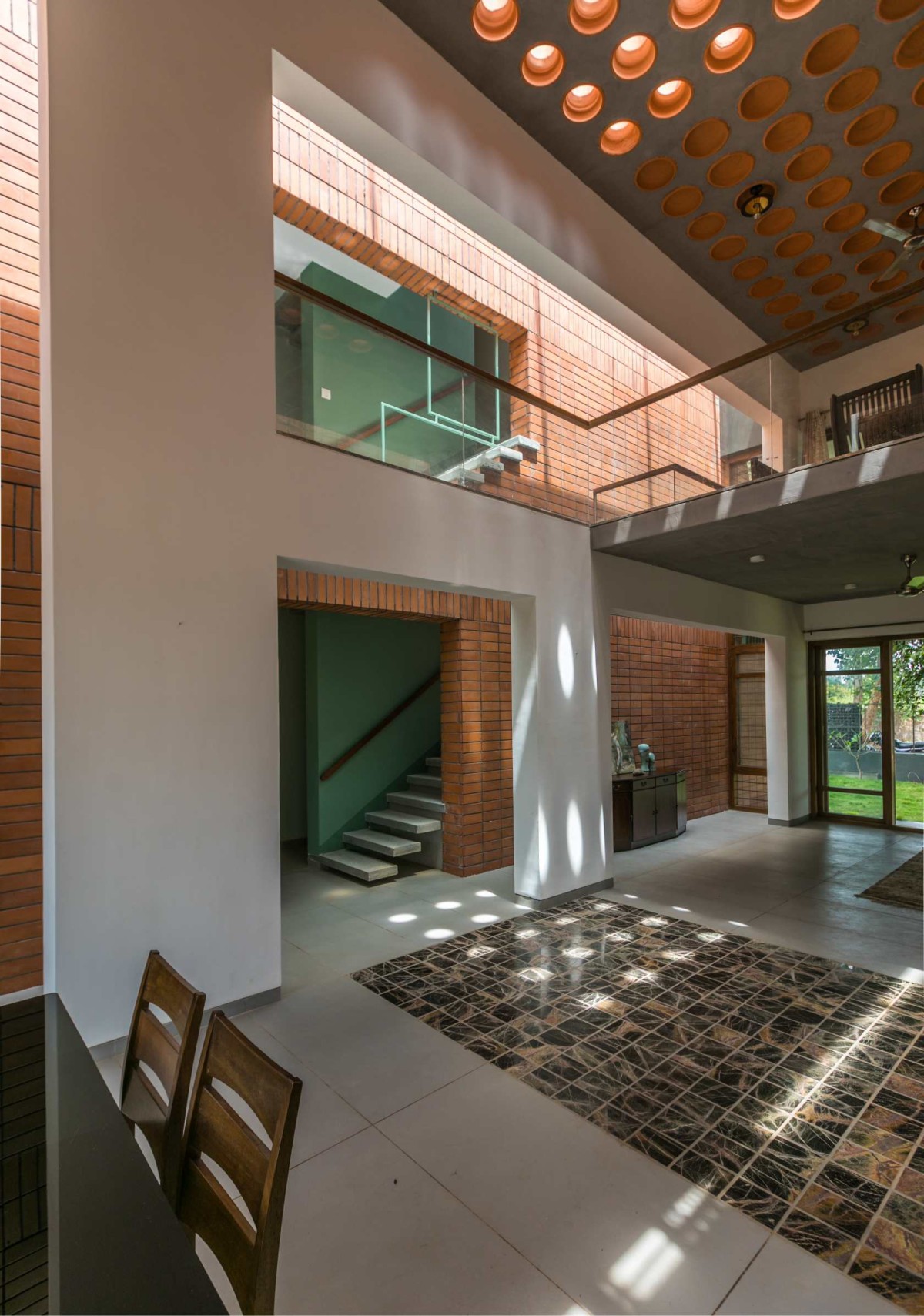 View from dining of An Earthy Affair by Collage Architecture Studio