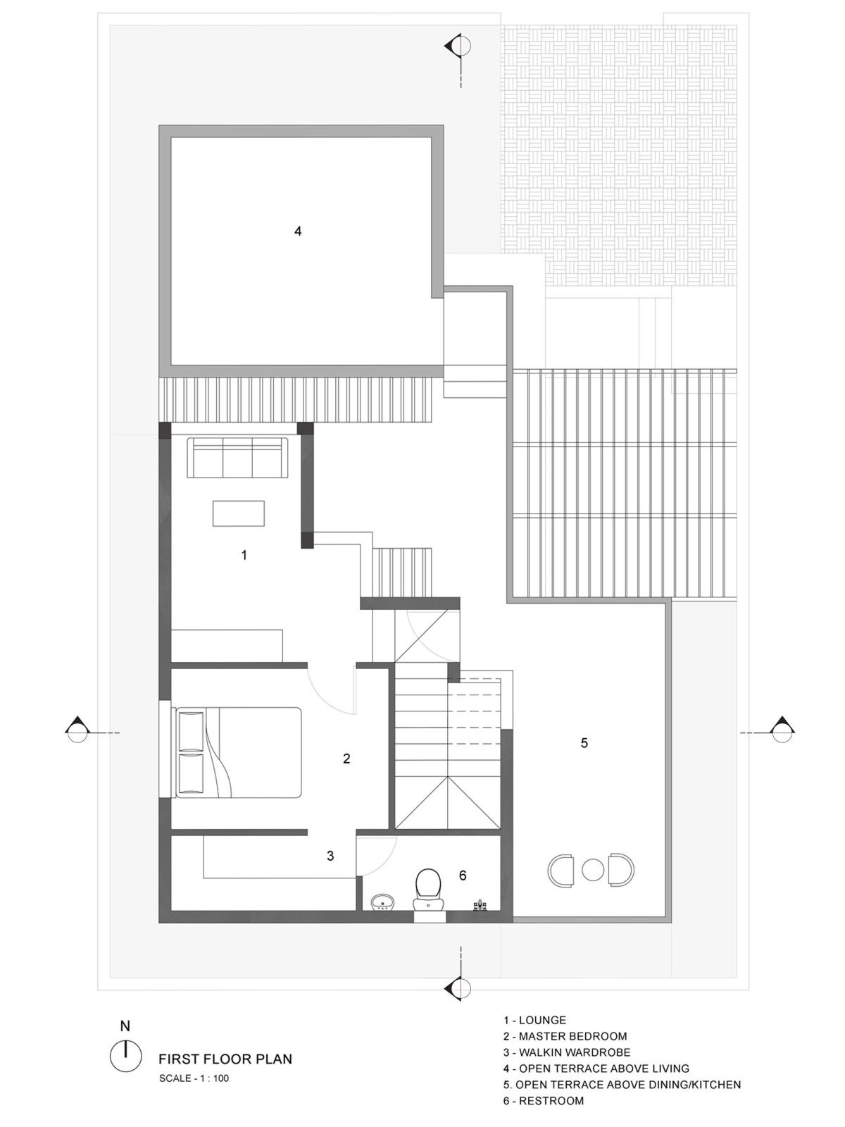 First Floor Plan of Paati Veedu by Art & Architecture