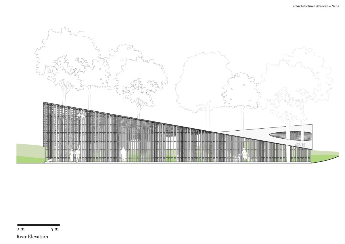 Rear Elevation of North-East Bamboo Pavilion by  atArchitecture