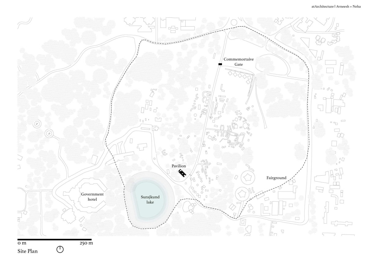 Site Plan of North-East Bamboo Pavilion by  atArchitecture