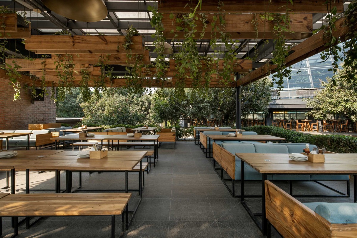 Semi outdoor seating of Zero40 by 23 Degrees Design Shift