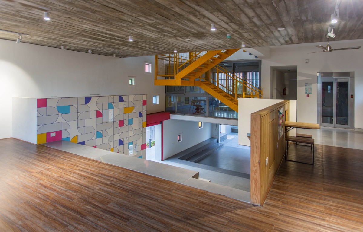 First floor view of Learning Center at Quest by KSM Architecture