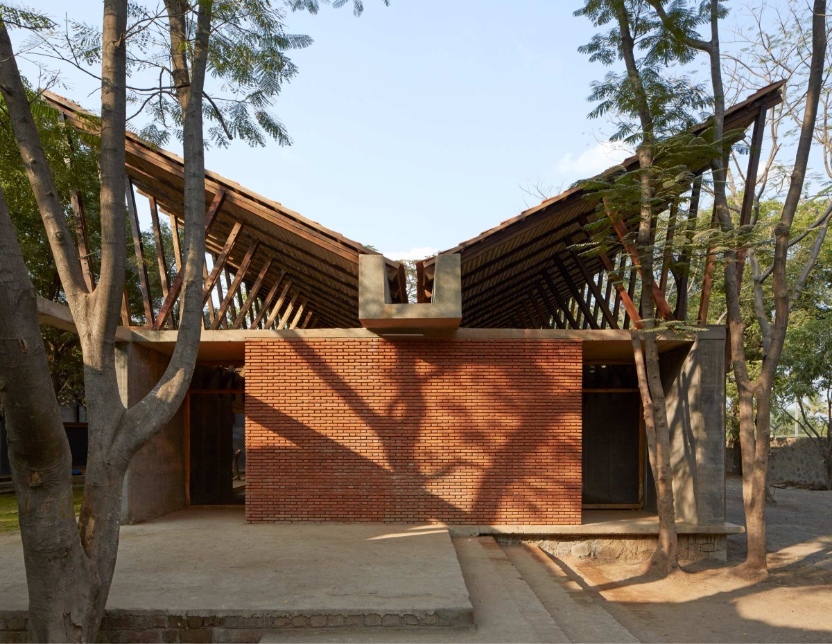 Exterior view of Jetavan Spiritual Center by Sameep Padora & Associates