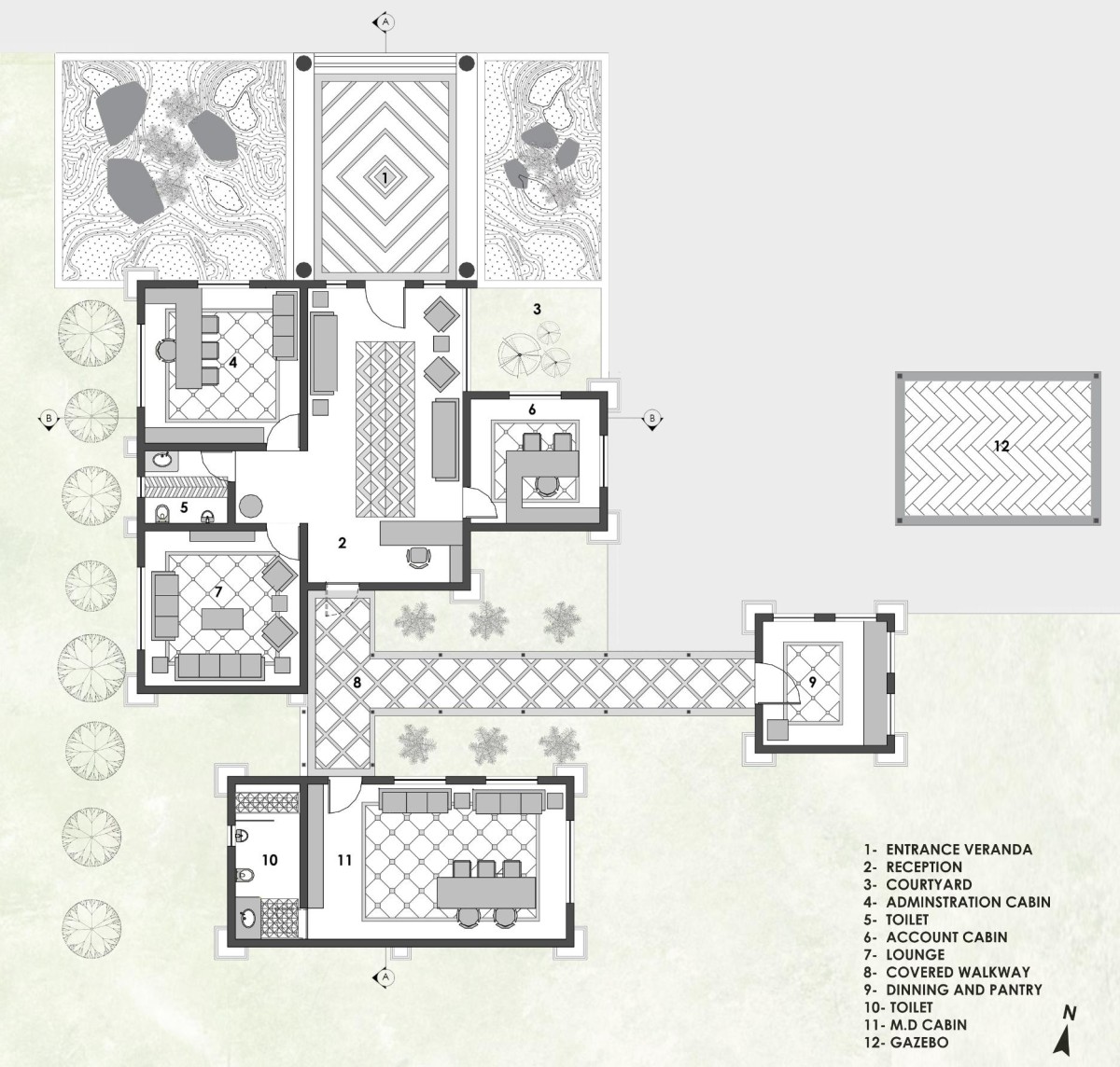 Plan of Office For Fortune Group by Outline Studios