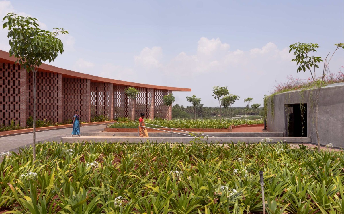 Exterior view of Dr. Vishnuvardhan Memorial Complex by M9 Design Studio