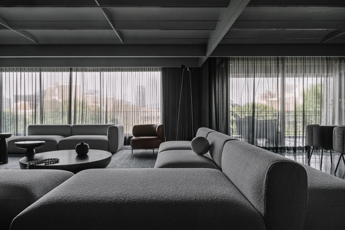 Living room of Vaulted BW Haus by DIG Architects