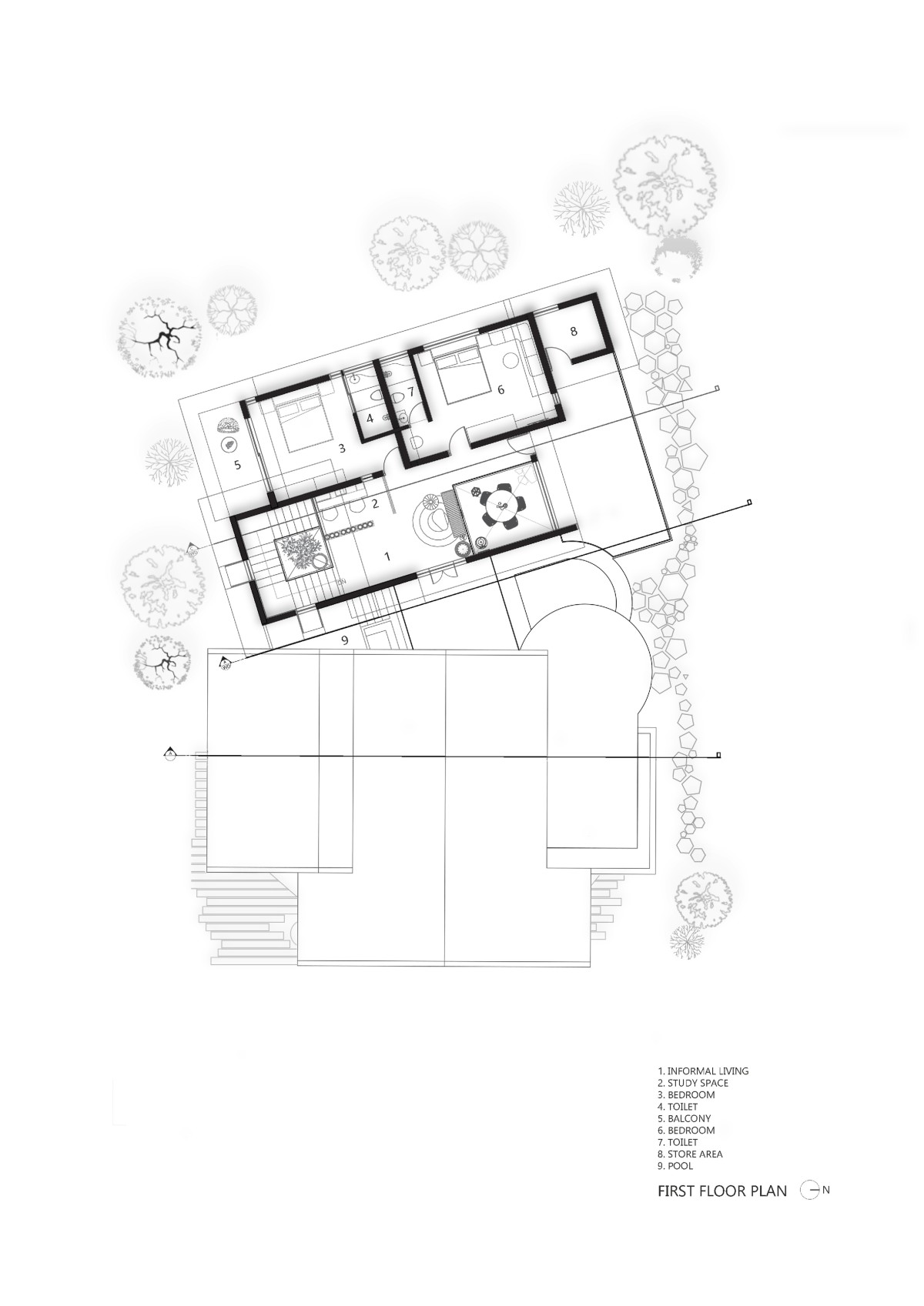 First Floor Plan of Crest by Is Design Spot