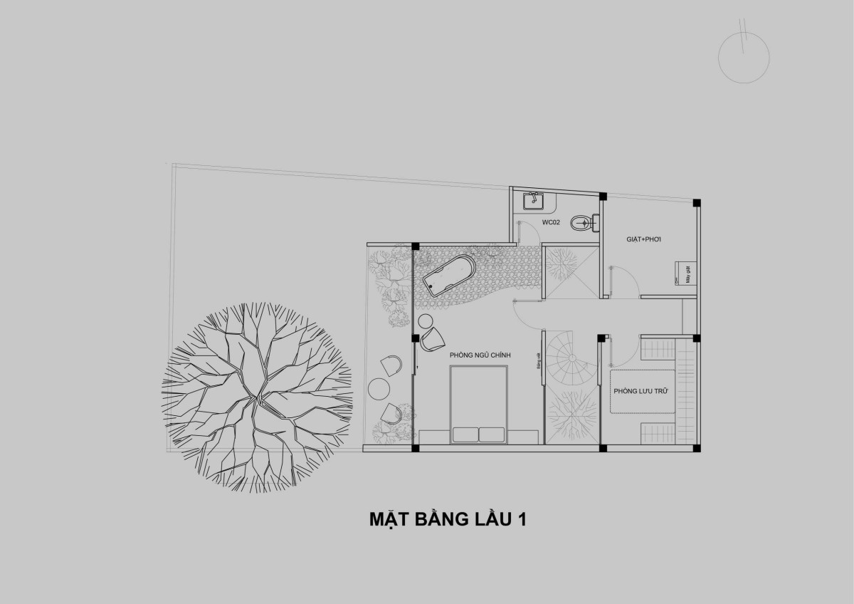 First floor plan of Noah's Nest by Archiro Vietnam